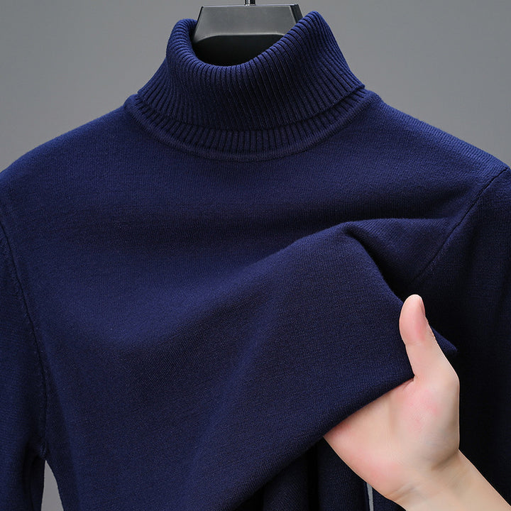Herren eleganter Rollkragenpullover aus hochwertiger Baumwolle Aliams