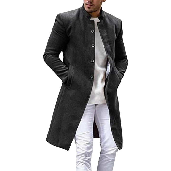 Herren eleganter Langmantel mit schmalem Schnitt Aliams