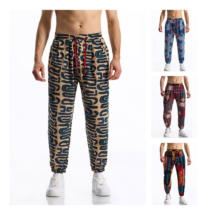Herren Jogginghose mit modernem Patchwork-Design Aliams