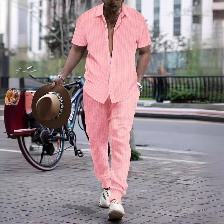 Herren Freizeitanzug mit eleganter Streifenmusterung und modernem Schnitt Aliams