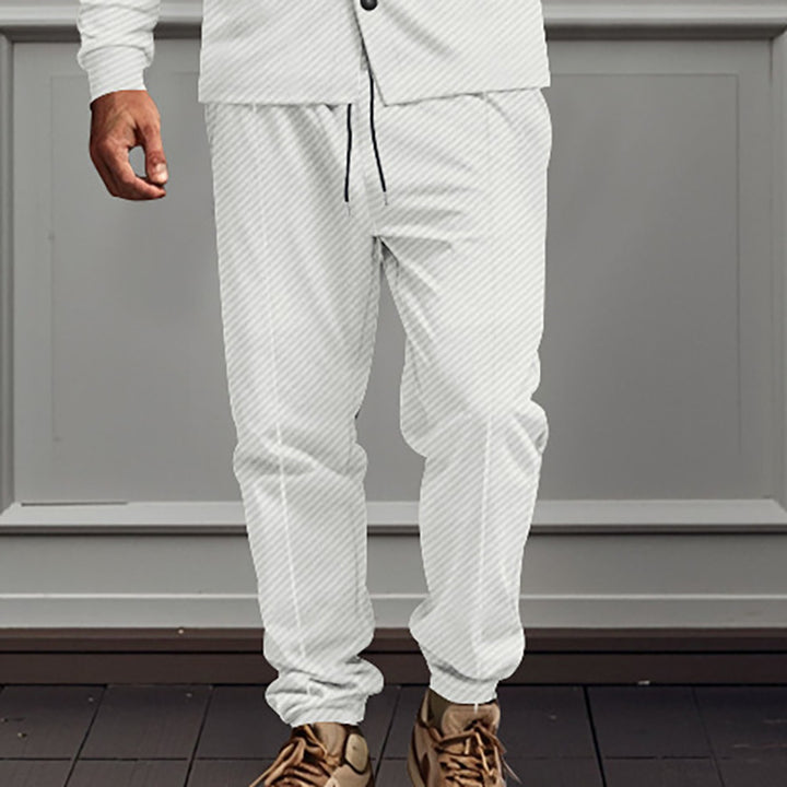 Herren bequeme Freizeit-Jogginghose mit elastischem Bund und seitlichen Taschen Aliams