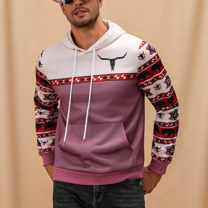 Herren Kapuzenpullover mit modernem Tribal-Muster Aliams