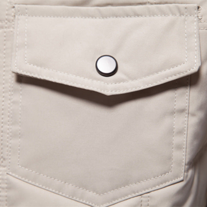 Herren Winterjacke mit gefüttertem Kragen und praktischen Taschen Aliams