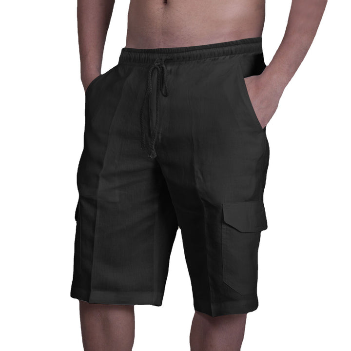 Herren Cargo-Shorts aus leichtem Leinenstoff Aliams