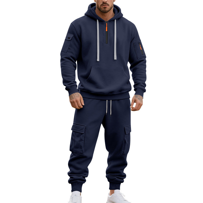 Herren komfortables Hoodie- und Cargo-Set Aliams