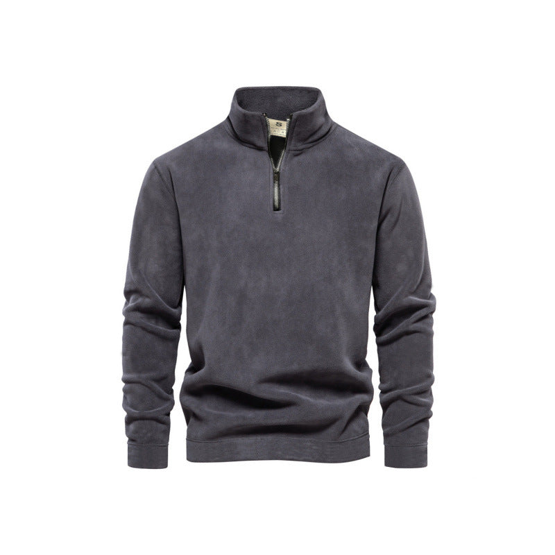 Herren Fleece-Pullover mit Stehkragen Aliams