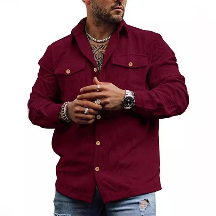 Herren cordjacke im lässigen Schnitt Aliams