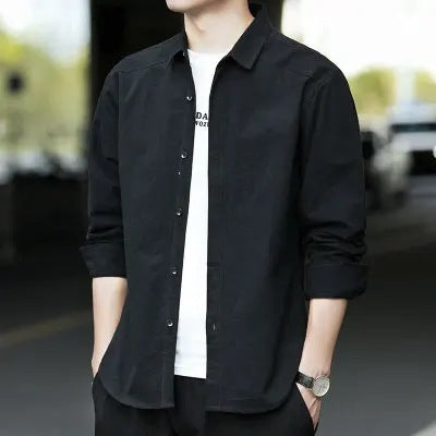 Herren klassische Langarmhemd Aliams