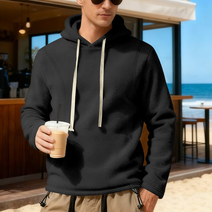 Herren Fleece-Pullover mit Kapuze Aliams