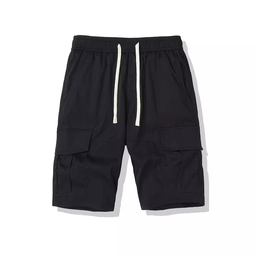 Herren Cargo-Shorts mit elastischem Bund und mehreren Seitentaschen Aliams