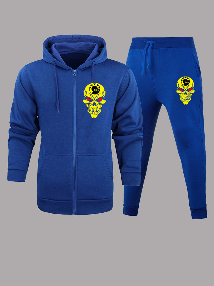 Herren Kapuzenanzug mit einzigartigem Totenkopf-Design Aliams