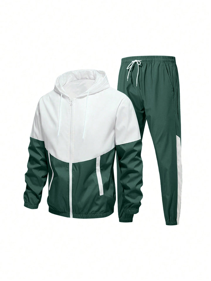 Herren Sportanzug mit atmungsaktiver Jacke und elastischen Jogginghosen Aliams