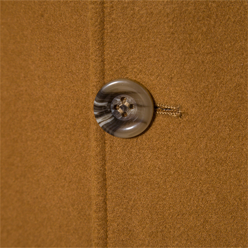 Herren eleganter Wollmantel mit modernem Schnitt und praktischen Taschen Aliams