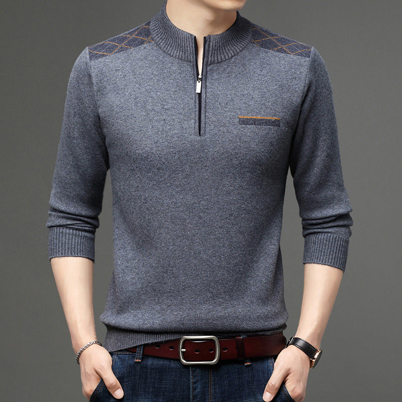 Herren eleganter Halbzip Pullover Aliams