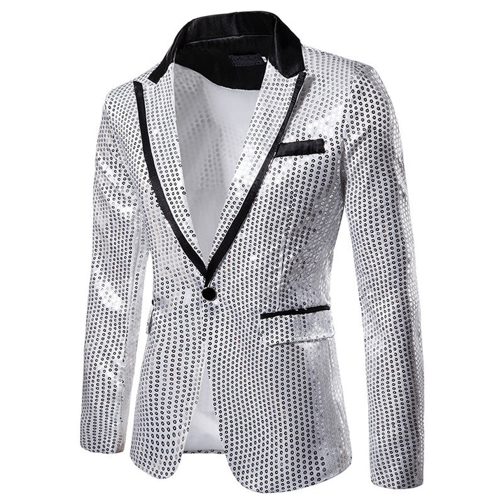 Herren glitzernder Pailletten Blazer Aliams