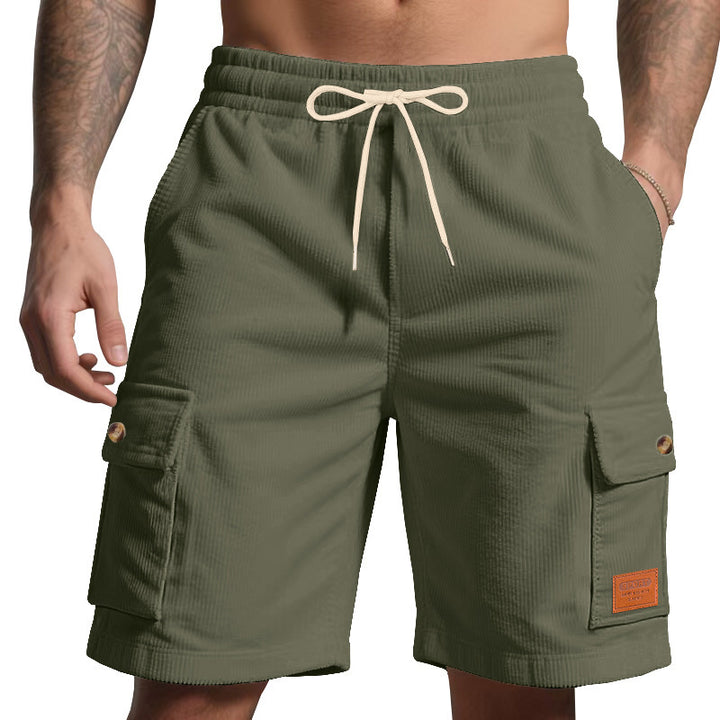 Herren Cargo-Shorts mit praktischem Faltendesign und elastischem Bund Aliams