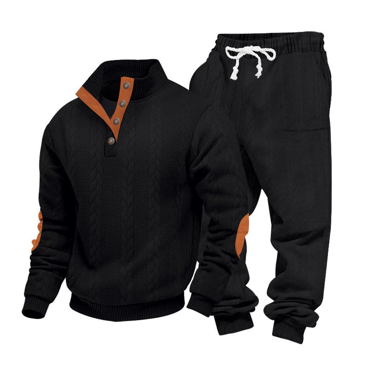 Herren gemütliches Strickpullover- und Jogginganzug-Set Aliams