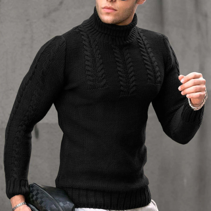 Herren Strickpullover mit hochstehendem Kragen Aliams