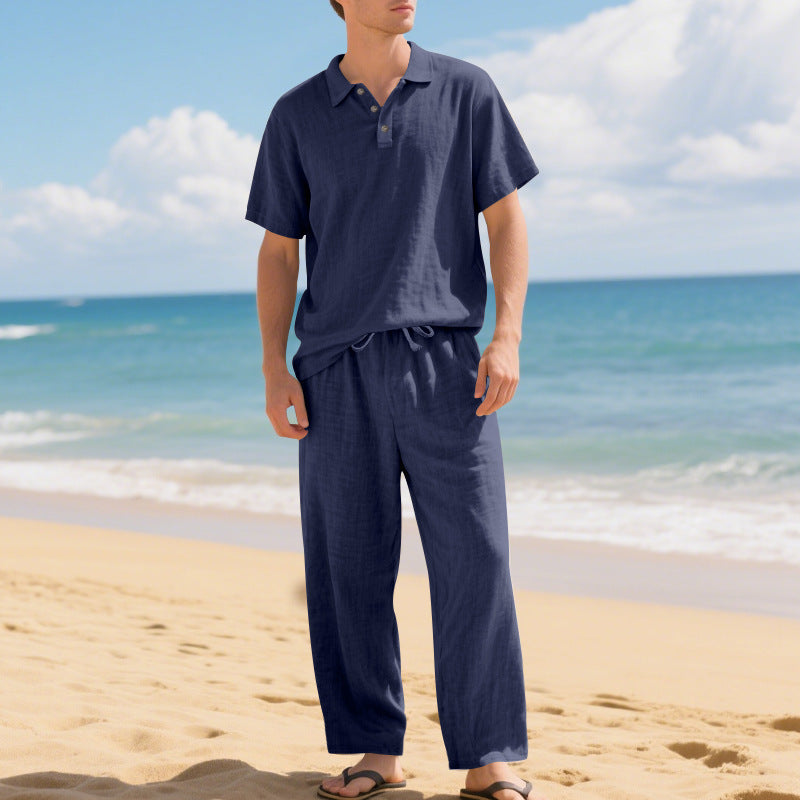 Herren entspanntes Strand-Outfit im lässigen Stil mit elastischem Bund Aliams