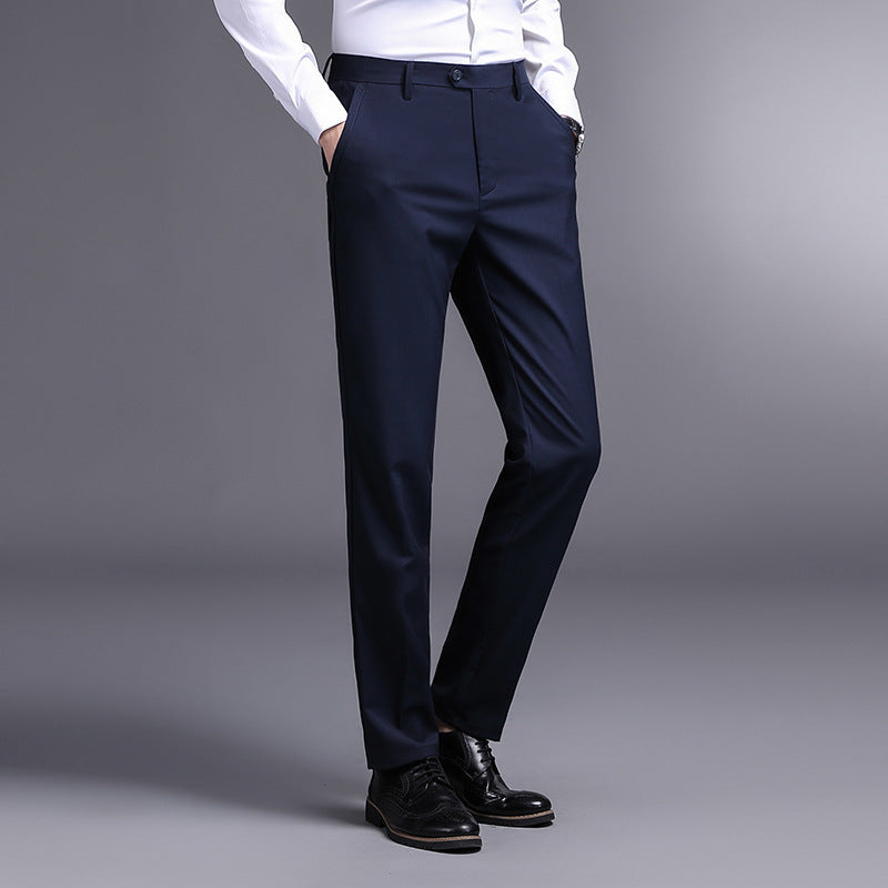 Herren elegante Anzughose mit schmalem Schnitt und funktionalen Taschen Aliams