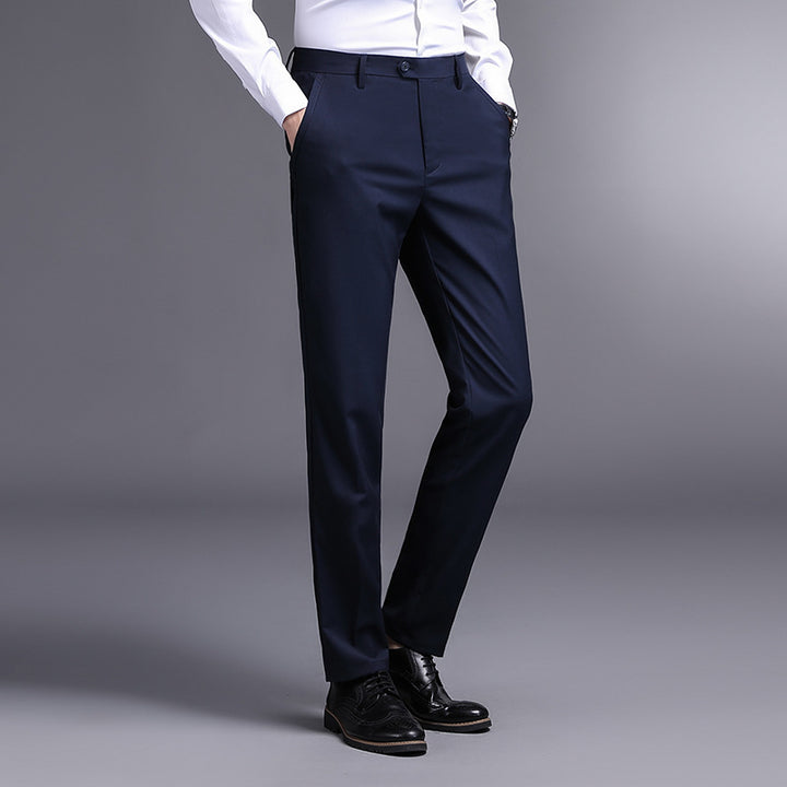 Herren elegante Anzughose mit schmalem Schnitt und funktionalen Taschen Aliams