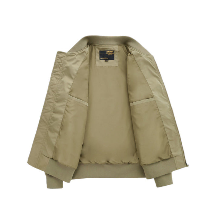 Herren funktionale Bomberjacke mit Reißverschluss und praktischem Innenfutter Aliams