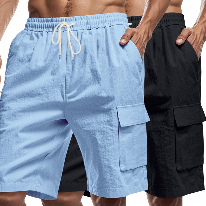 Herren Cargo-Shorts mit praktischen Seitentaschen und elastischem Bund Aliams