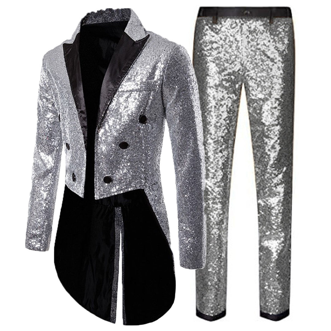 Herren Glitzerndes Paillettenanzug-Set Aliams