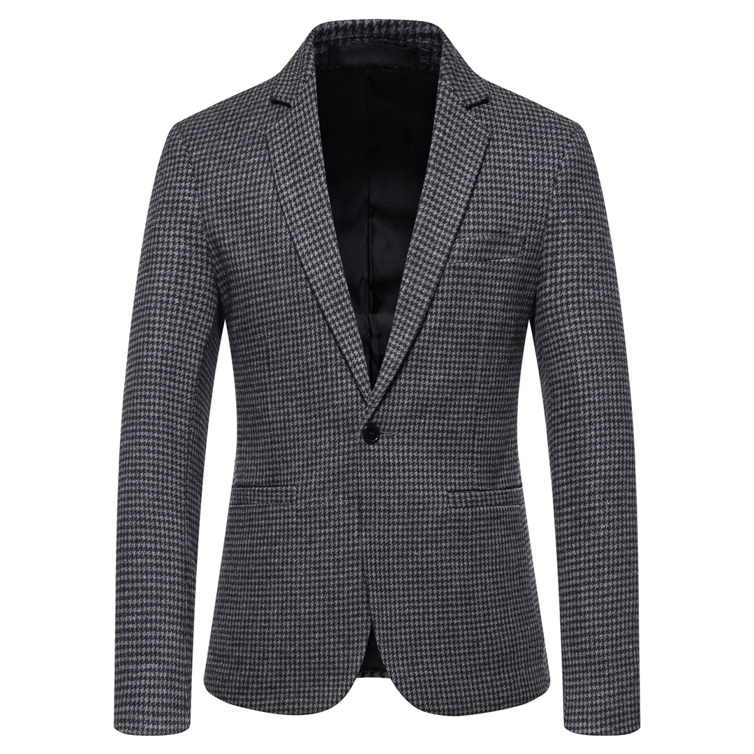 Herren eleganter Blazer mit modernem Schachbrettmuster Aliams