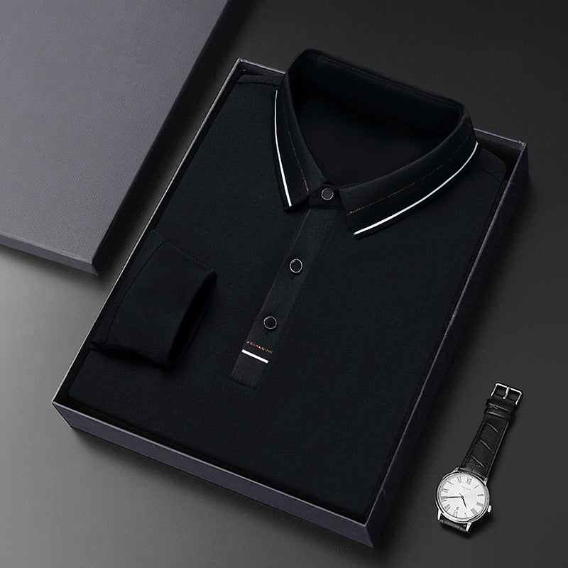 Herren elegantes Poloshirt mit strukturiertem Kragen und stilvollen Akzenten Aliams