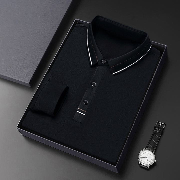 Herren elegantes Poloshirt mit strukturiertem Kragen und stilvollen Akzenten Aliams