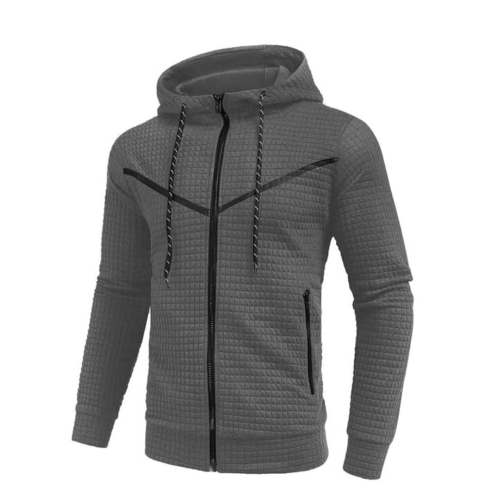 Herren stylische Jacke mit strukturiertem Design und praktischem Reißverschluss Aliams