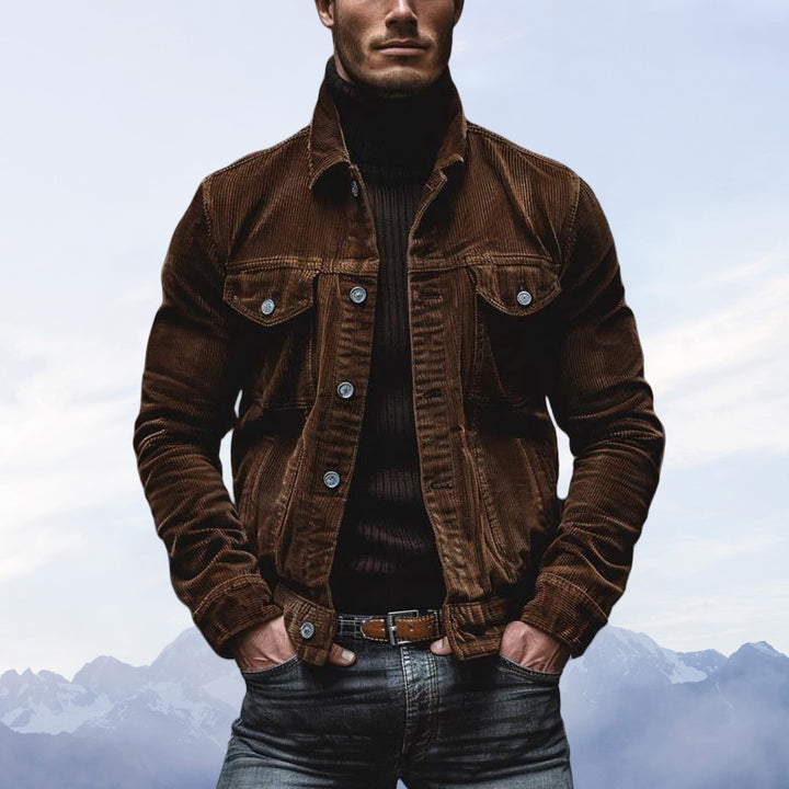 Herren Cordjacke mit klassischem Schnitt und praktischen Brusttaschen Aliams