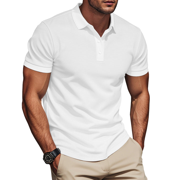 Herren Poloshirt mit strukturiertem Design und Komfortbund Aliams