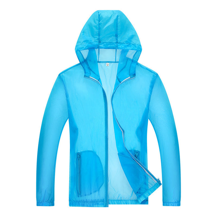 Herren ultraleichte Regenjacke mit verstellbarem Kapuzenbereich und reflektierenden Elementen Aliams