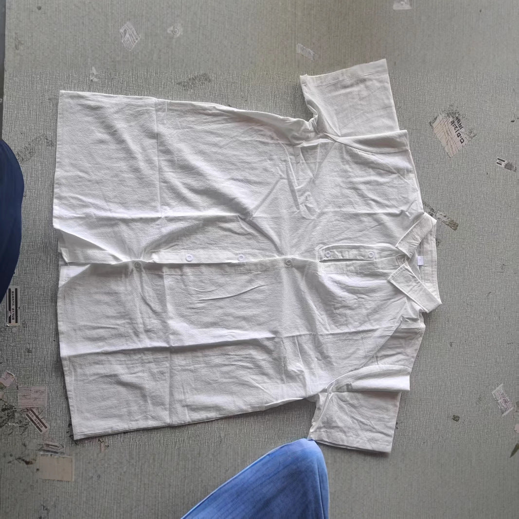 Herren Kurzarm Freizeithemd mit Knopfleiste Aliams