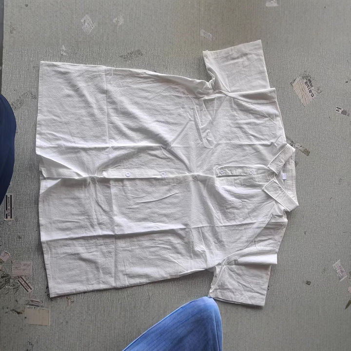 Herren Kurzarm Freizeithemd mit Knopfleiste Aliams