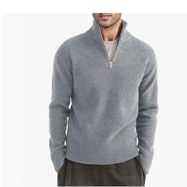 Herren Strickpullover mit Stehkragen Aliams