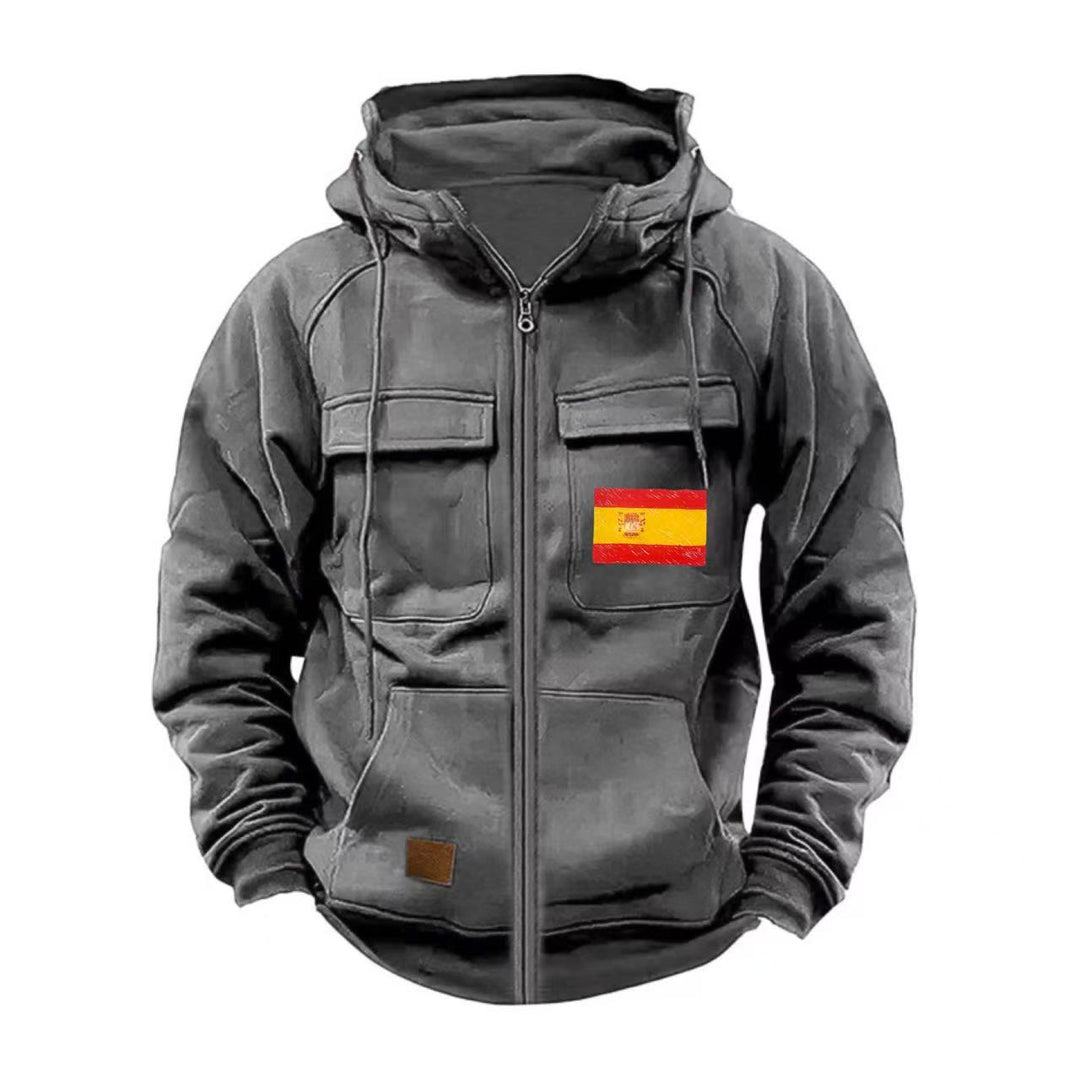 Herren funktionale Jacke mit mehreren Taschen Aliams