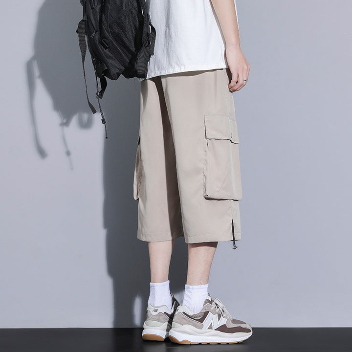 Herren praktische Cargo-Shorts mit mehreren Taschen und verstellbarem Bund Aliams