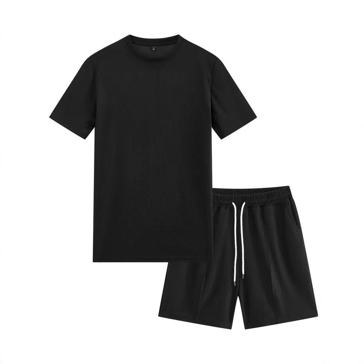 Herren komfortables Freizeit-Set mit hochwertigem T-Shirt und Shorts Aliams