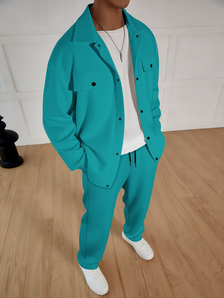 Herren Freizeitanzug mit strukturierter Oberfläche Aliams