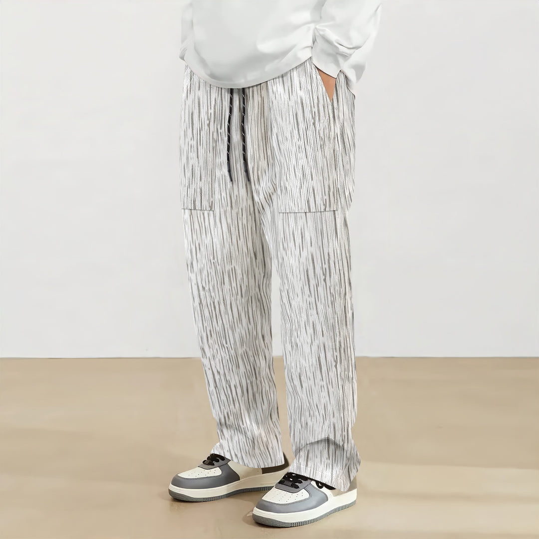 Herren Bequeme Freizeithose mit elastischem Bund und praktischen Seitentaschen Aliams