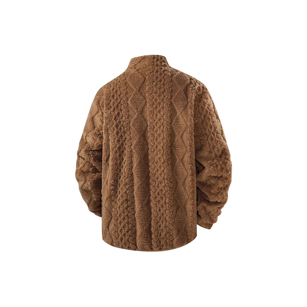 Herren Fleecejacke mit hohem Kragen und weichem Innenfutter Aliams