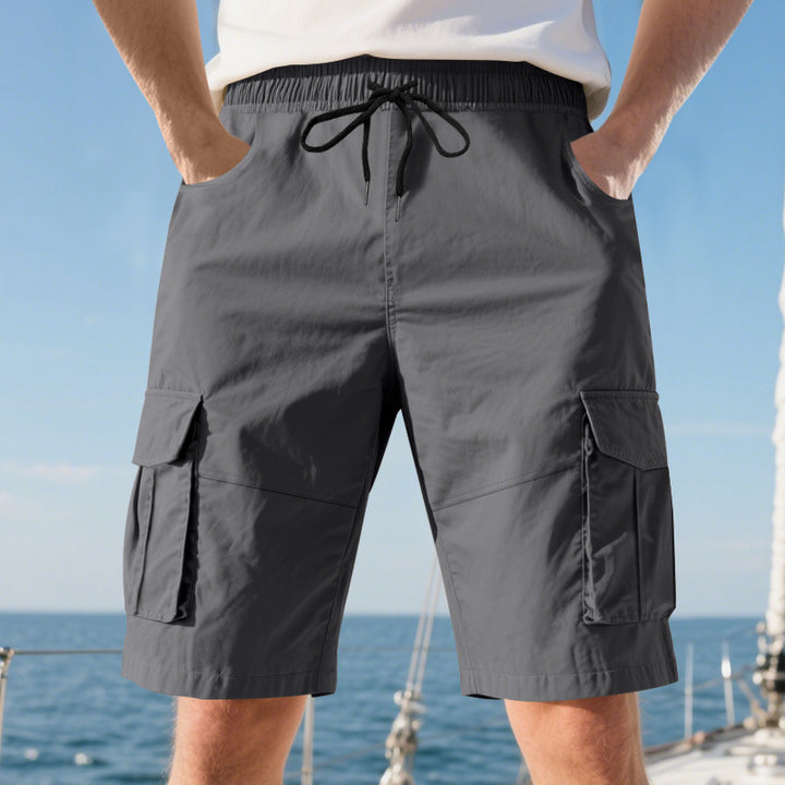 Herren Cargo-Shorts mit elastischem Bund und praktischen Seitentaschen Aliams