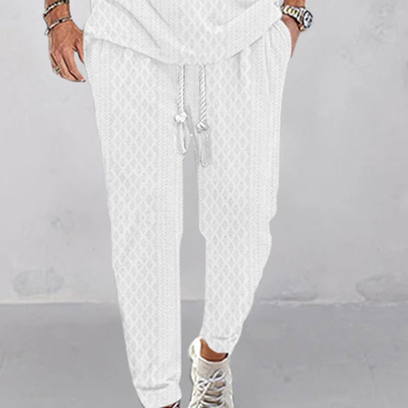 Herren Sportliche Freizeithose mit elastischem Bund und seitlichem Kordelzug Aliams