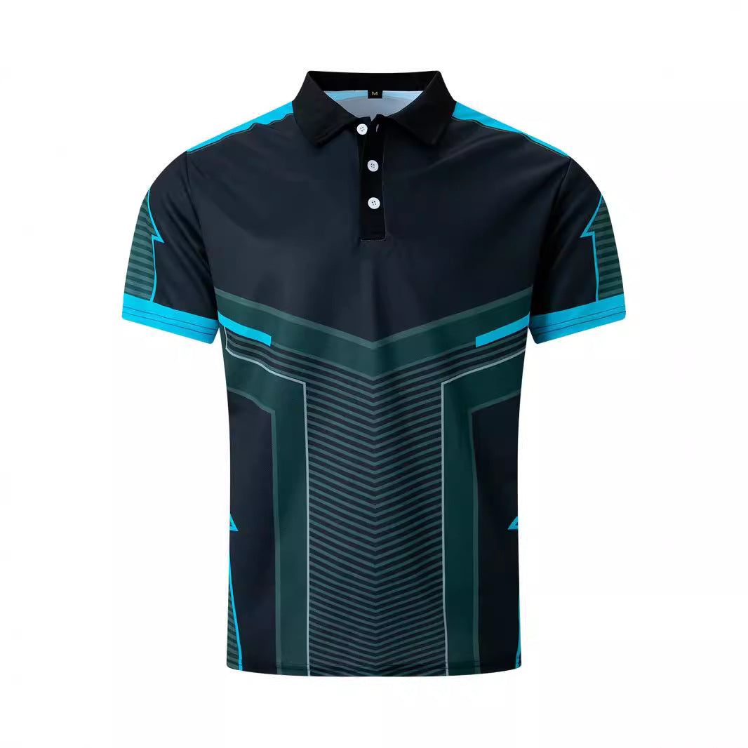 Herren Sportliches Polohemd mit modernem Grafikdesign Aliams