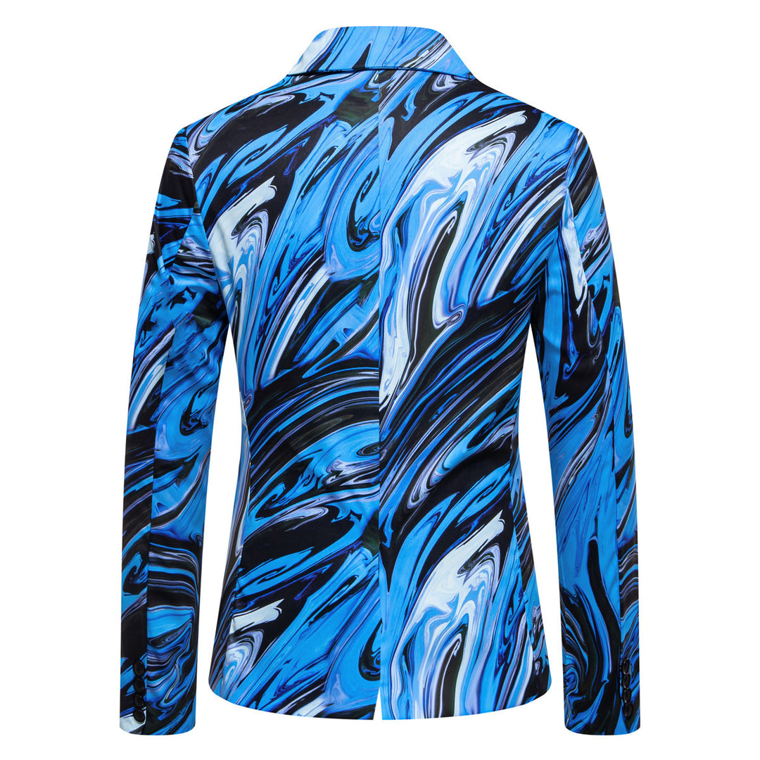 Herren Designer Blazer mit auffälligem Marmor-Muster Aliams