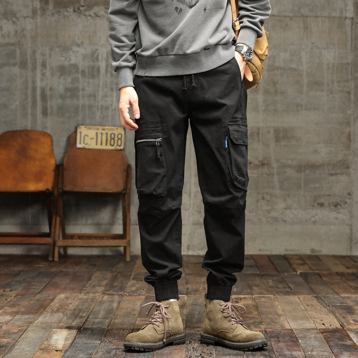 Herren Cargo-Pants mit funktionalen Taschen und elastischem Bund Aliams