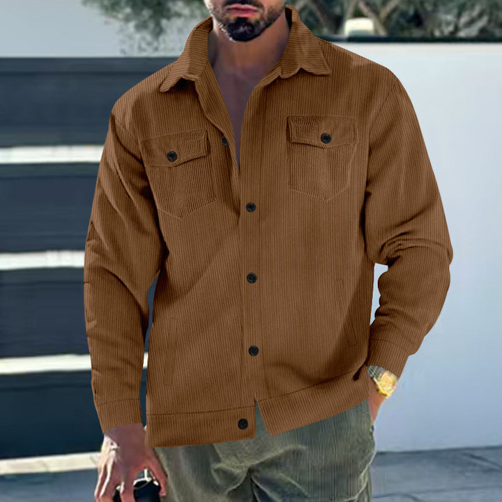 Herren Cordjacke mit praktischen Brusttaschen und strukturiertem Design Aliams